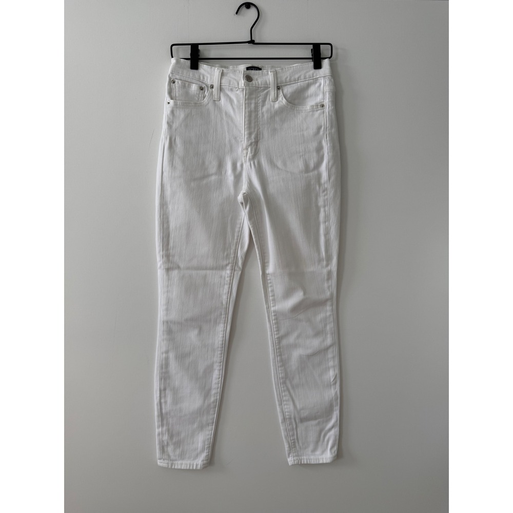 J.Crew Womens White High Rise Skinny Jeans Size 26 Stretch Denim